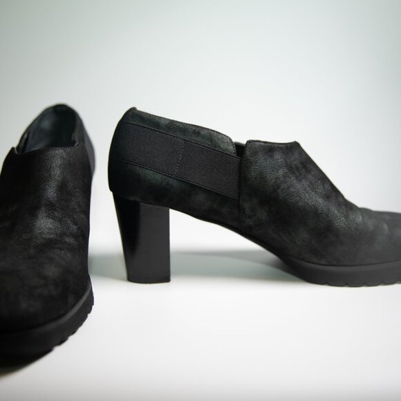 Amalfi metallic black suede US 11 heel - Picture 5 of 13